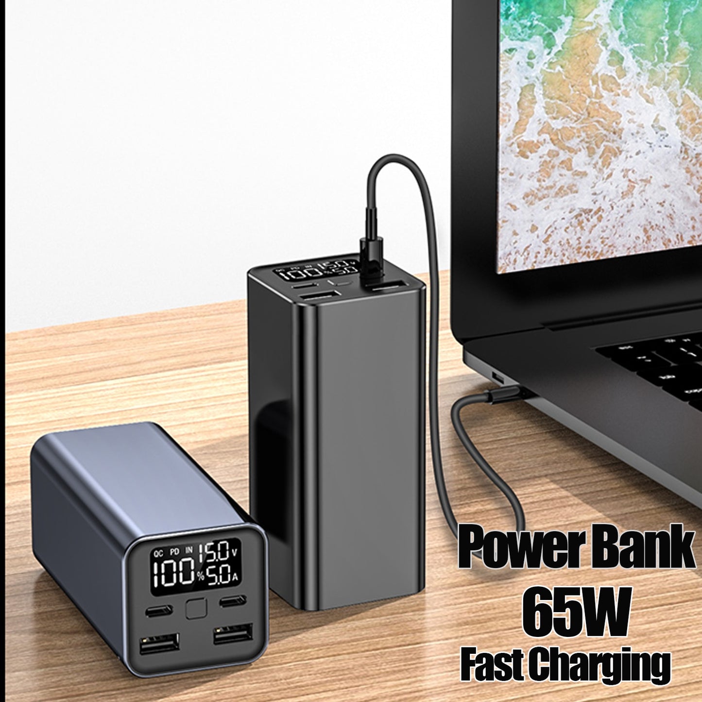 High-Power Laptop Charging Power Bank – Portable Fast Charger for Laptops, Tablets & Smartphones