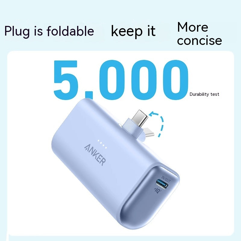 Capsule Mini Power Bank – Ultra-Compact Portable Mobile Charger for On-the-Go Power