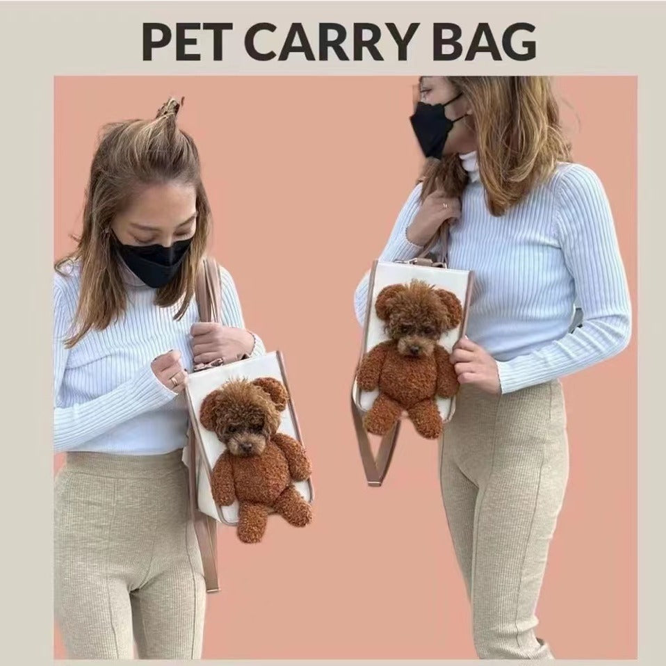 Portable One-Shoulder Pet Carrier Bag – Cute & Spacious Outing Bag for Small Dogs & Cats