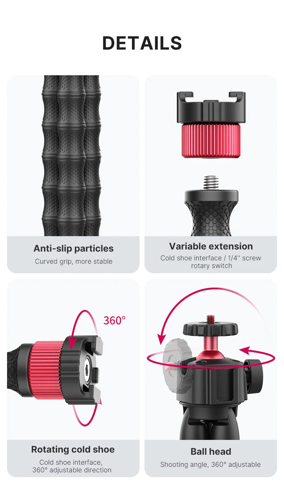 Flexible Octopus Camera Tripod – Universal Bendable Stand for Phones, Cameras & Action Cams