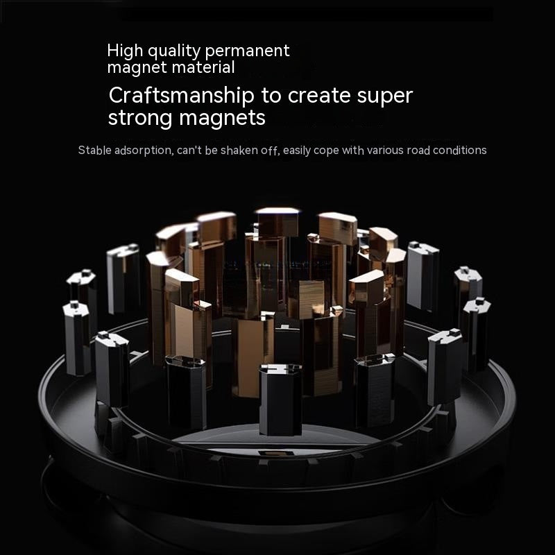Magnetic Foldable Car Phone Mount – All-Metal Dashboard Holder with Ultra-Strong Magnet