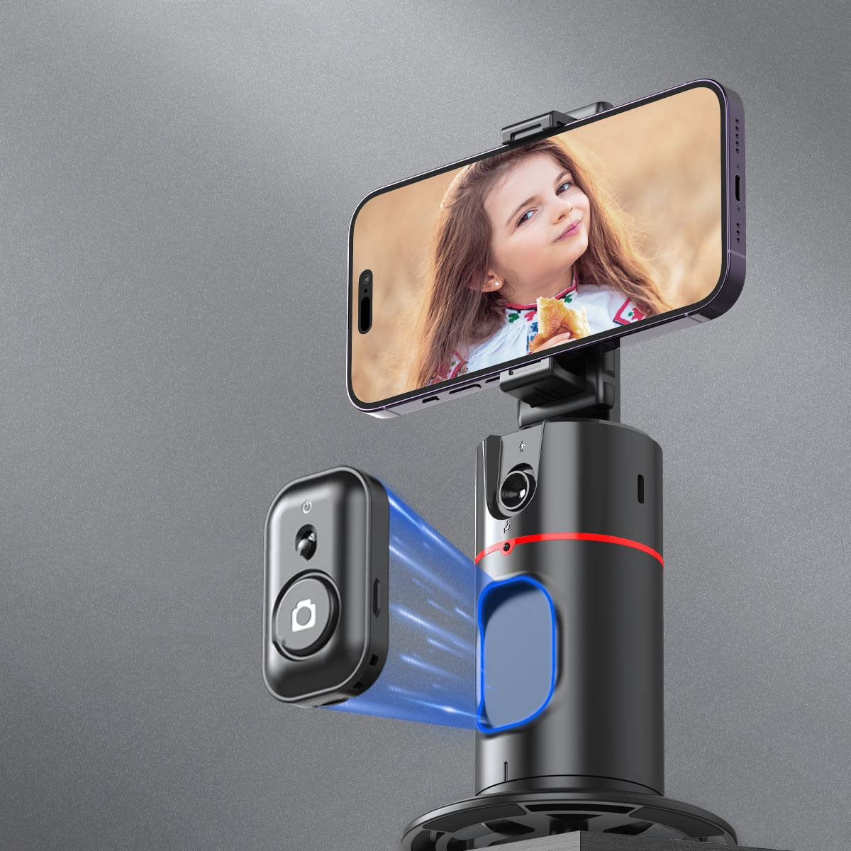 360° AI Face Tracking Phone Holder – Intelligent Auto-Tracking Stabilizer for Vlogs, Lives & Video Calls