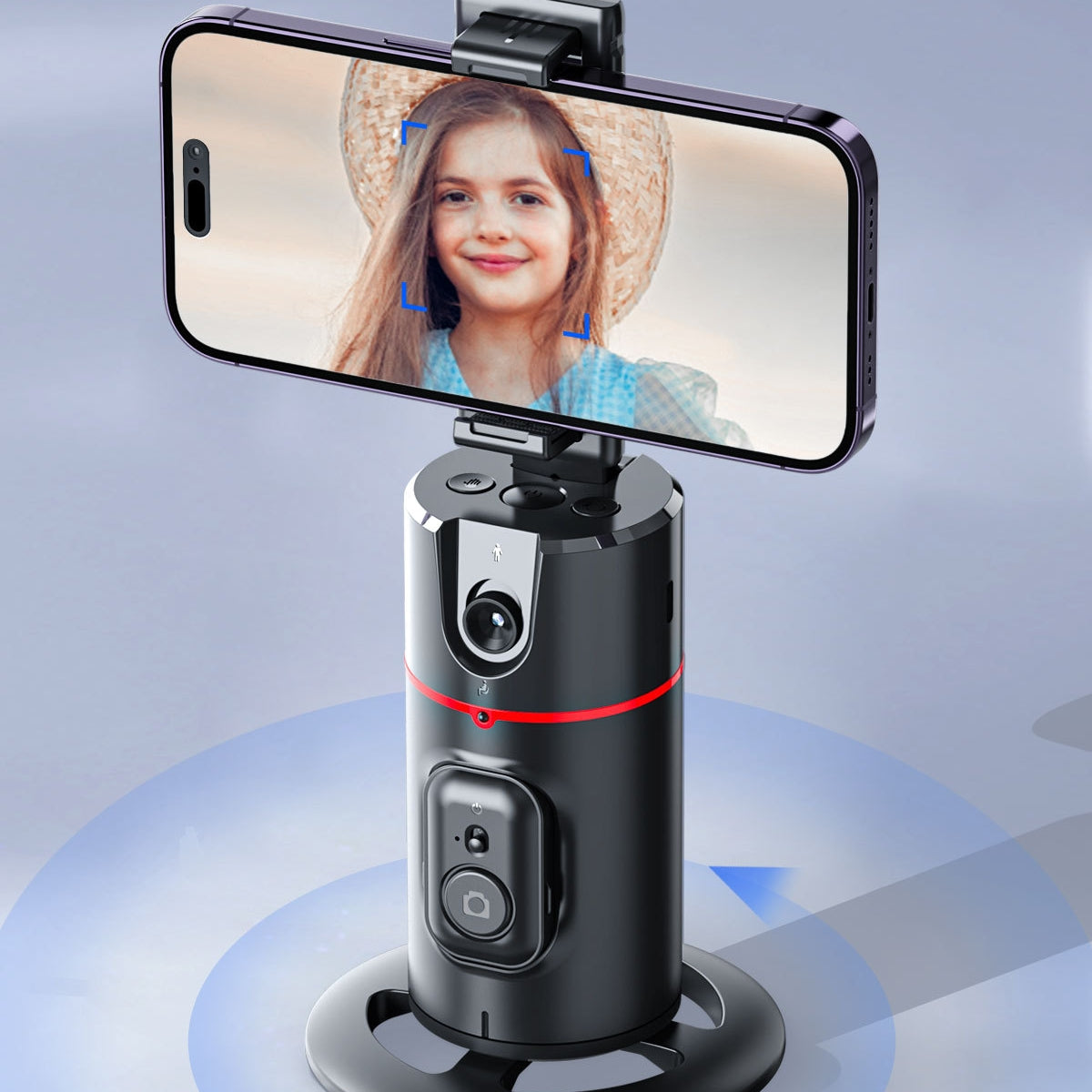 360° AI Face Tracking Phone Holder – Intelligent Auto-Tracking Stabilizer for Vlogs, Lives & Video Calls