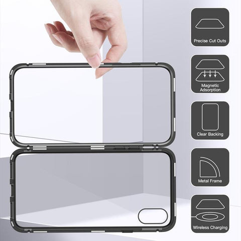 Anti-Peep Magnetic Privacy Phone Case – 360° Magnetic Glass Protective Shell