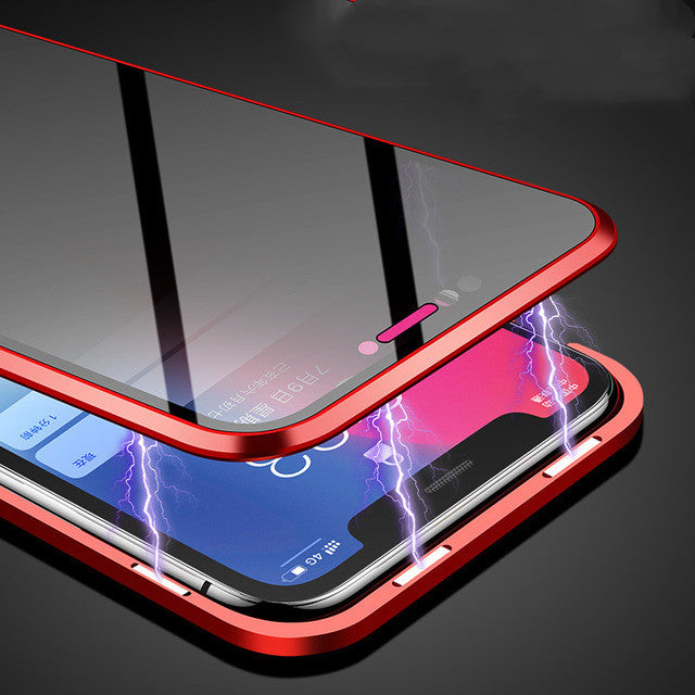 Anti-Peep Magnetic Privacy Phone Case – 360° Magnetic Glass Protective Shell