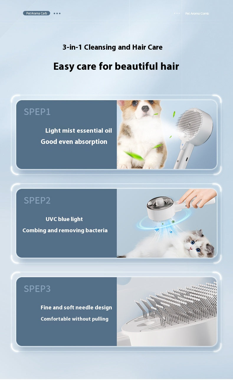 Self-Cleaning Pet Hair Remover Brush – Grooming Tool for Dogs & Cats