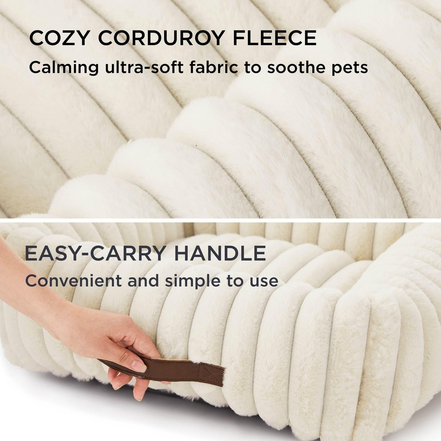 Winter Plush Pet Bed – Warm Cat & Small Dog Cushion for Cozy Sleep