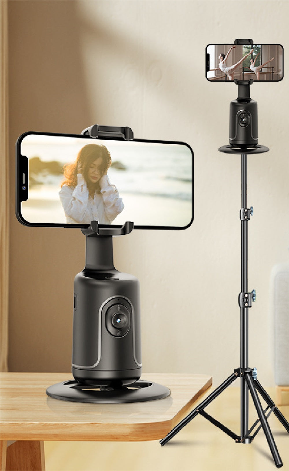 360° AI Auto Face Tracking Gimbal – Smart Phone Stabilizer for Vlogging, Video & Live Streaming