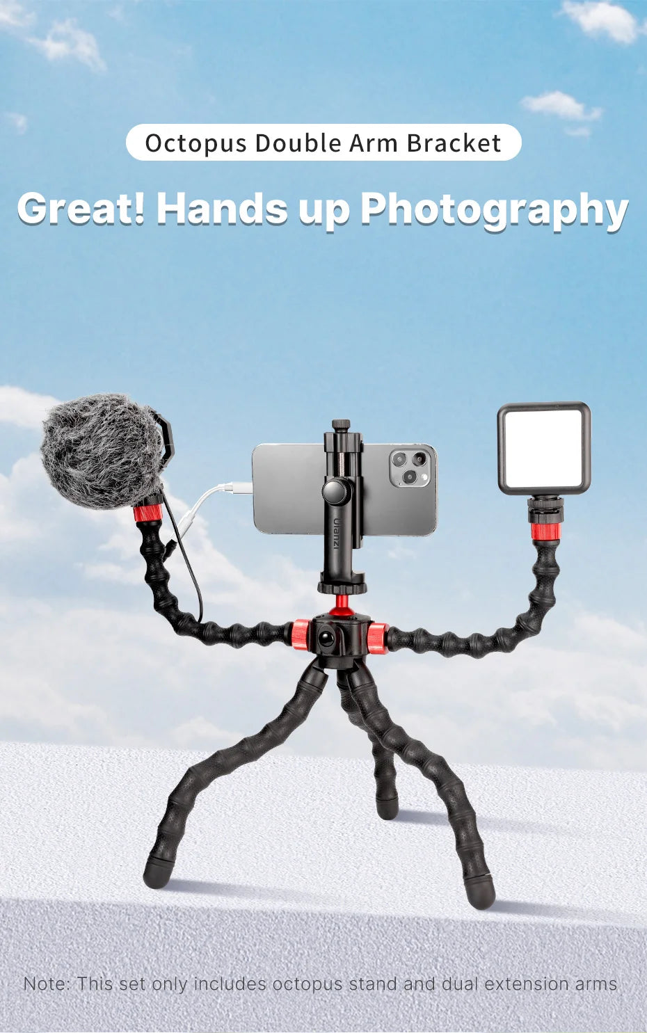 Flexible Octopus Camera Tripod – Universal Bendable Stand for Phones, Cameras & Action Cams