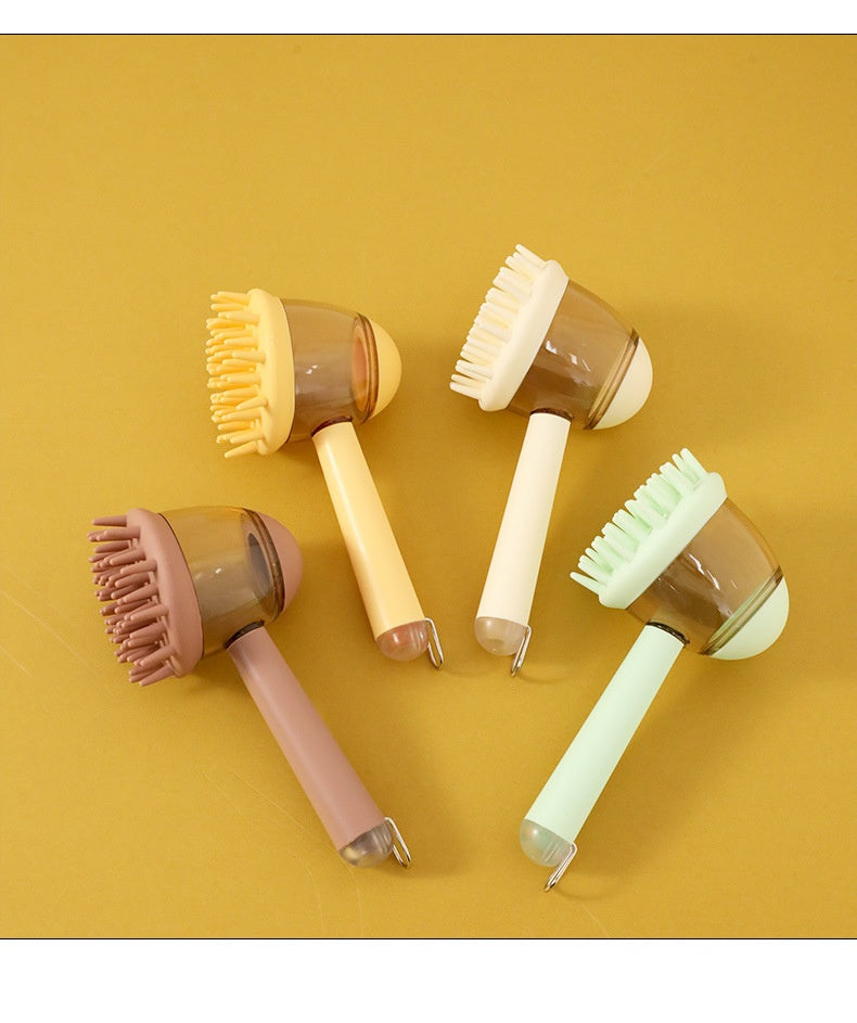 Silicone Pet Massage & Bath Brush – Gentle Grooming Tool for Cats & Dogs