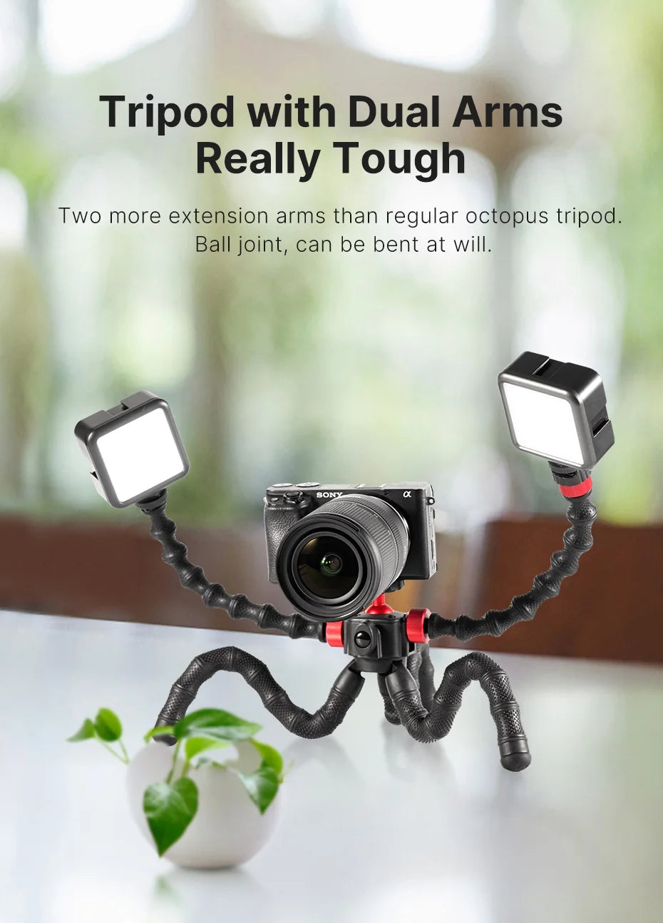 Flexible Octopus Camera Tripod – Universal Bendable Stand for Phones, Cameras & Action Cams