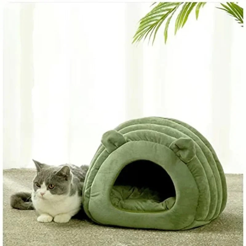 Cozy Pet Bed Basket – Soft Cushion House for Cats, Kittens & Small Dogs