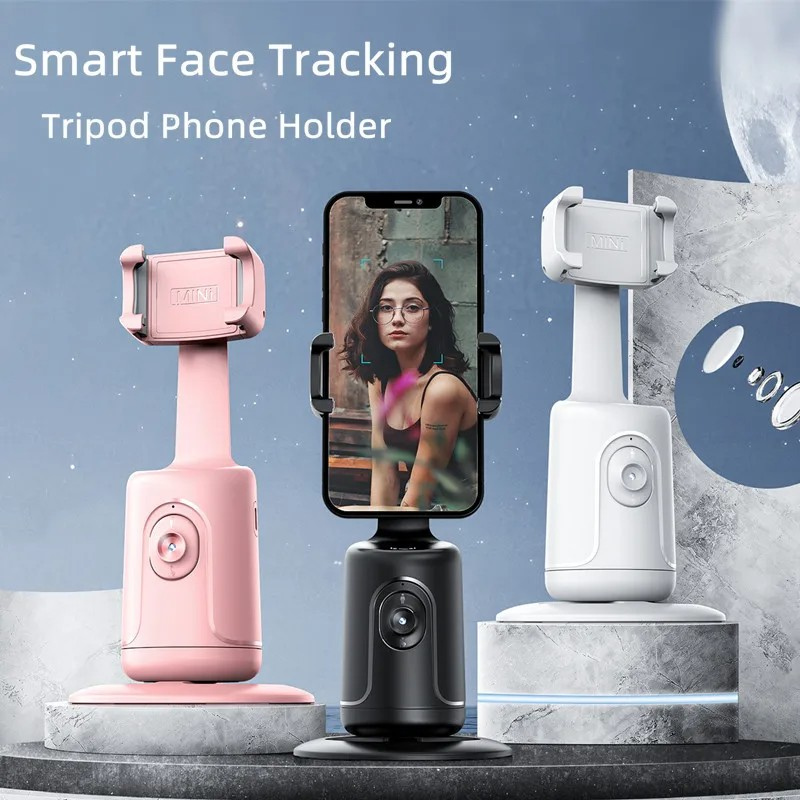 360° AI Auto Face Tracking Gimbal – Smart Phone Stabilizer for Vlogging, Video & Live Streaming