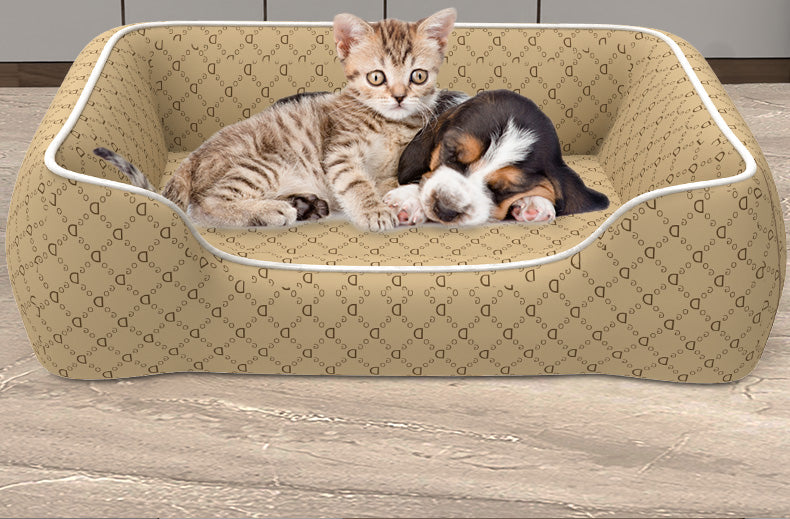 Waterproof Pet Bed – Bite-Resistant, Scratch-Proof, All-Season Kennel for Small Dogs