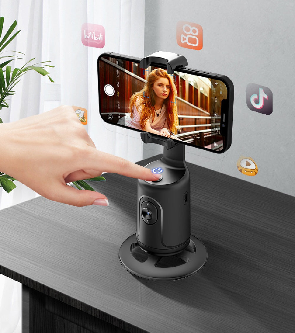 360° AI Auto Face Tracking Gimbal – Smart Phone Stabilizer for Vlogging, Video & Live Streaming