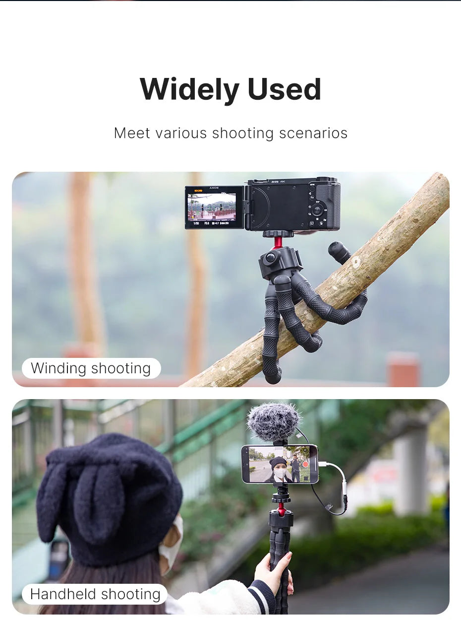 Flexible Octopus Camera Tripod – Universal Bendable Stand for Phones, Cameras & Action Cams