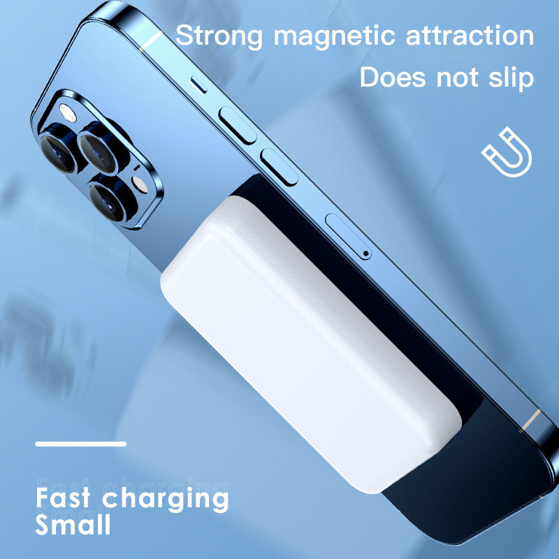 Magnetic Wireless Power Bank – Slim & Lightweight Plastic Battery Pack for Smartphones