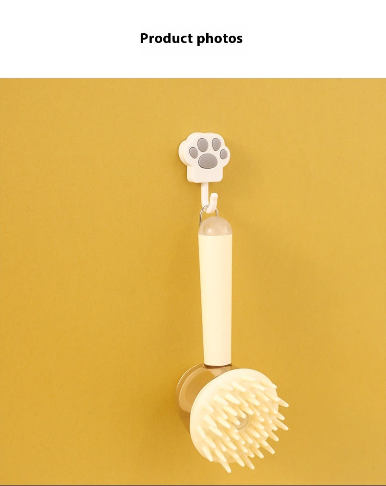 Silicone Pet Massage & Bath Brush – Gentle Grooming Tool for Cats & Dogs
