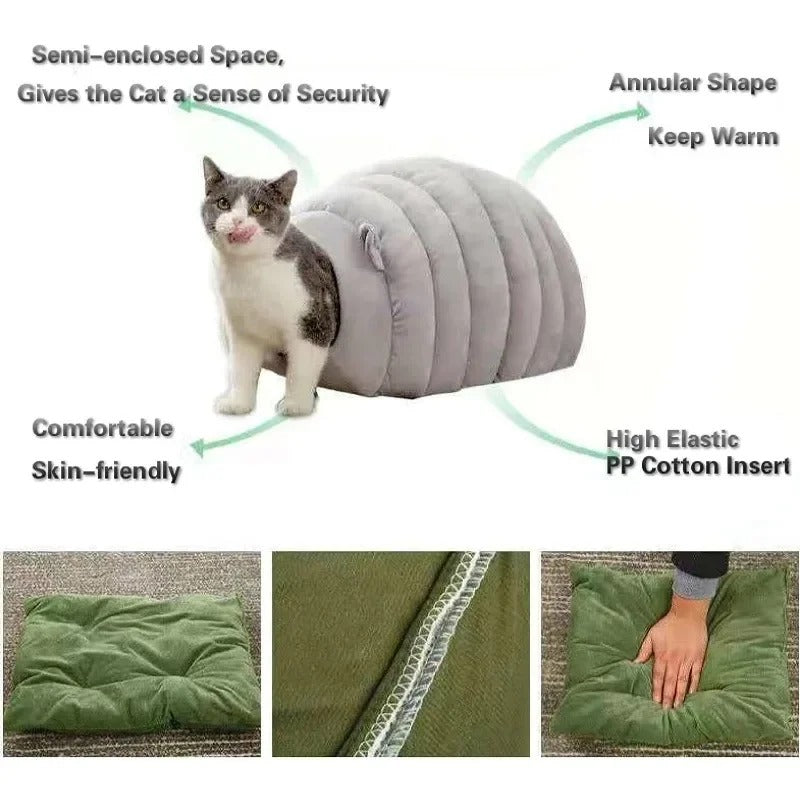 Cozy Pet Bed Basket – Soft Cushion House for Cats, Kittens & Small Dogs