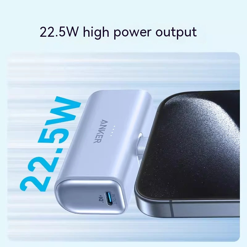 Capsule Mini Power Bank – Ultra-Compact Portable Mobile Charger for On-the-Go Power