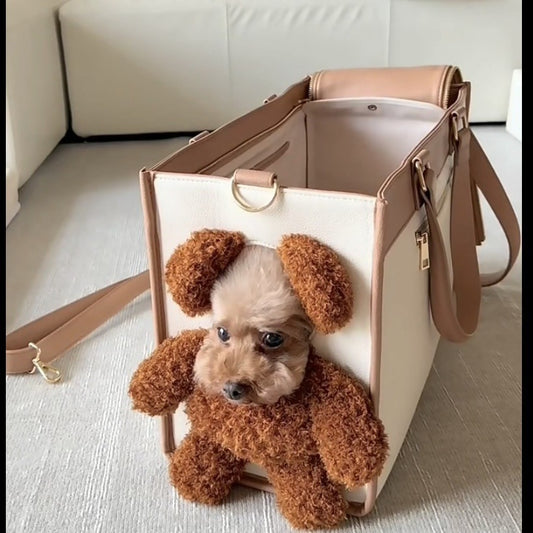 Portable One-Shoulder Pet Carrier Bag – Cute & Spacious Outing Bag for Small Dogs & Cats