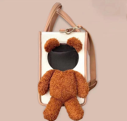 Portable One-Shoulder Pet Carrier Bag – Cute & Spacious Outing Bag for Small Dogs & Cats