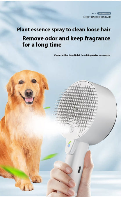 Self-Cleaning Pet Hair Remover Brush – Grooming Tool for Dogs & Cats