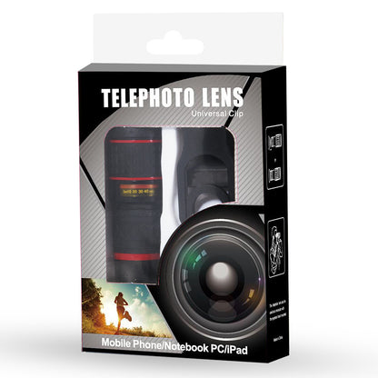 Mobile Phone Telescope Lens – 12x Zoom Clip-On Monocular Telephoto for Smartphones