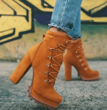 Table Suede High Heels – Fashion Roman Style Boots - Chic  Confident • Elevated Style