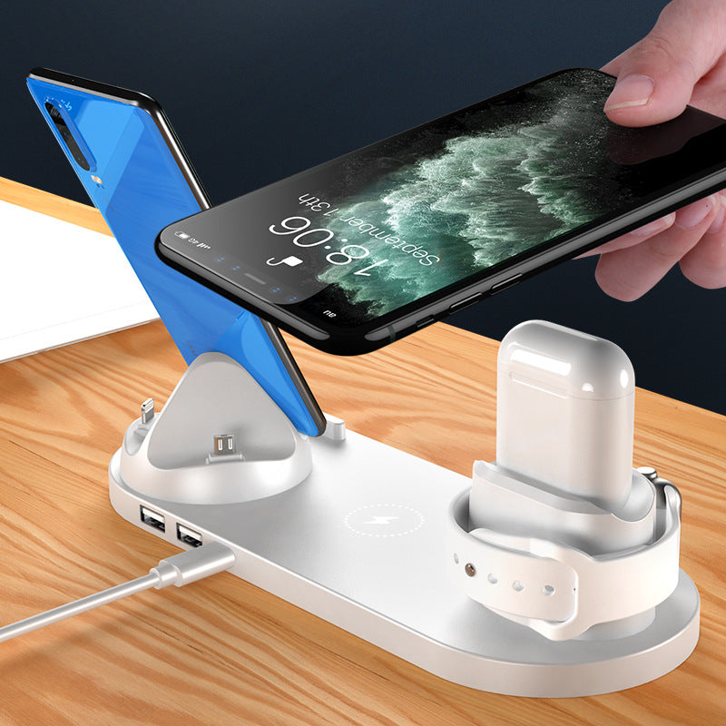 6-in-1 Wireless Charging Station – Fast Charging Pad for iPhone, Apple Watch & Accessories