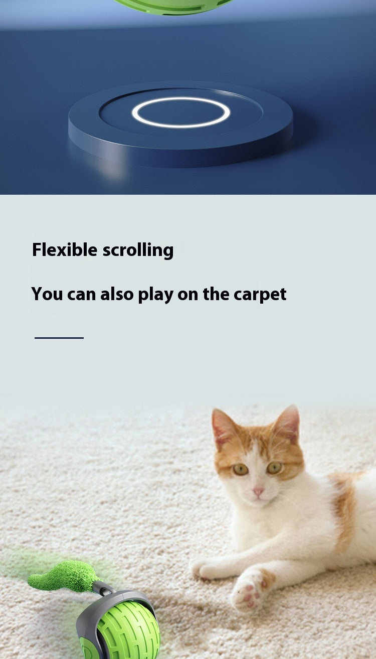 Smart Electric Rolling Ball for Cats – USB Rechargeable Interactive Teaser Toy