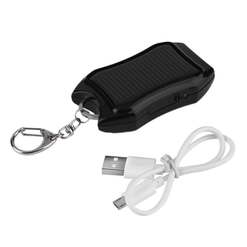 Mini Solar Power Bank with Flashlight & Keychain – Portable Emergency Mobile Charger