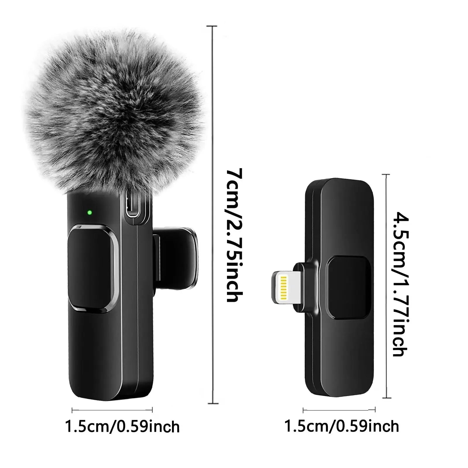 NEW Wireless Lavalier Microphone – Mini Clip-On Mic for iPhone, Android &amp; Laptop