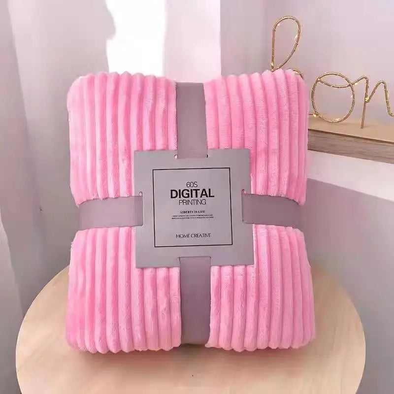 70x100cm Ultra-Soft Milk Velvet Blanket - Cozy Coral Fleece for Dorms, Sofas, Naps & Air-Conditioned Rooms