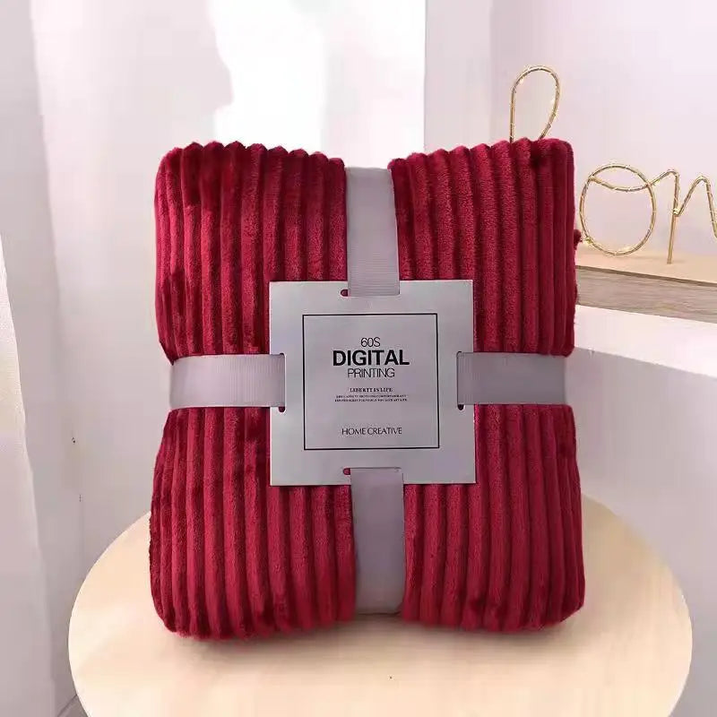 70x100cm Ultra-Soft Milk Velvet Blanket - Cozy Coral Fleece for Dorms, Sofas, Naps & Air-Conditioned Rooms