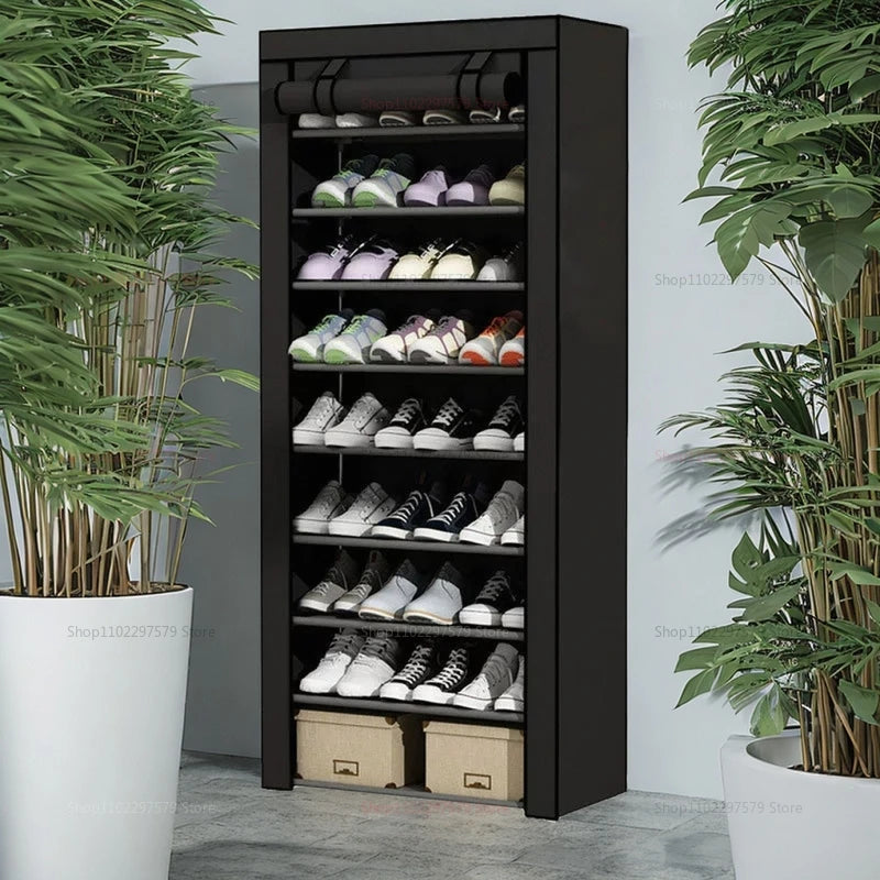 Over-the-Door Shoe Rack – Multi-Layer Dustproof Shoe Storage Cabinet