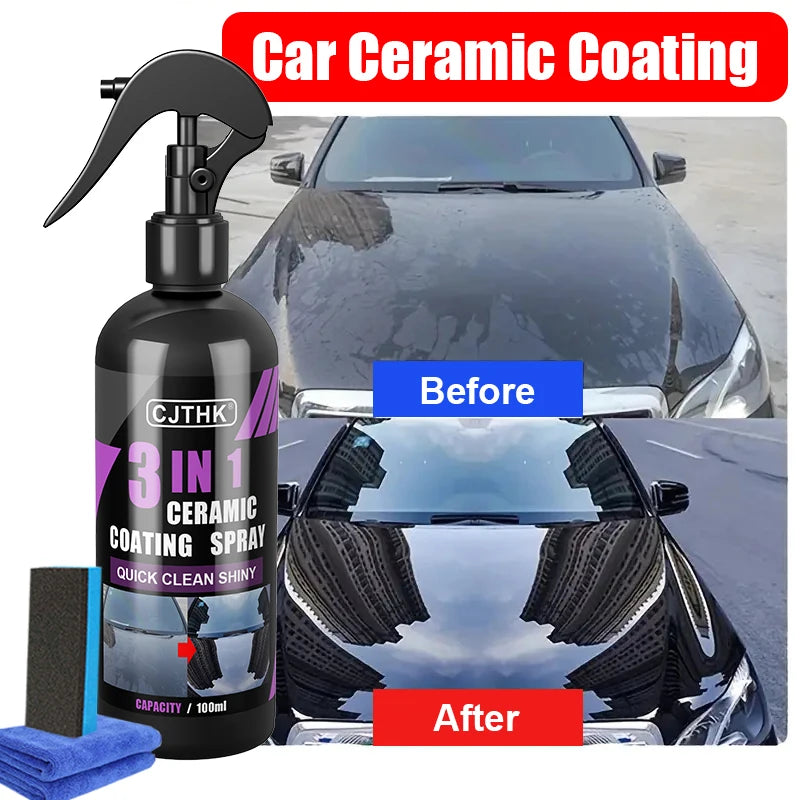 Car Ceramic Nano Coating – Hydrophobic Paint Protection, High-Gloss Polish &amp; Nano Crystal Layer