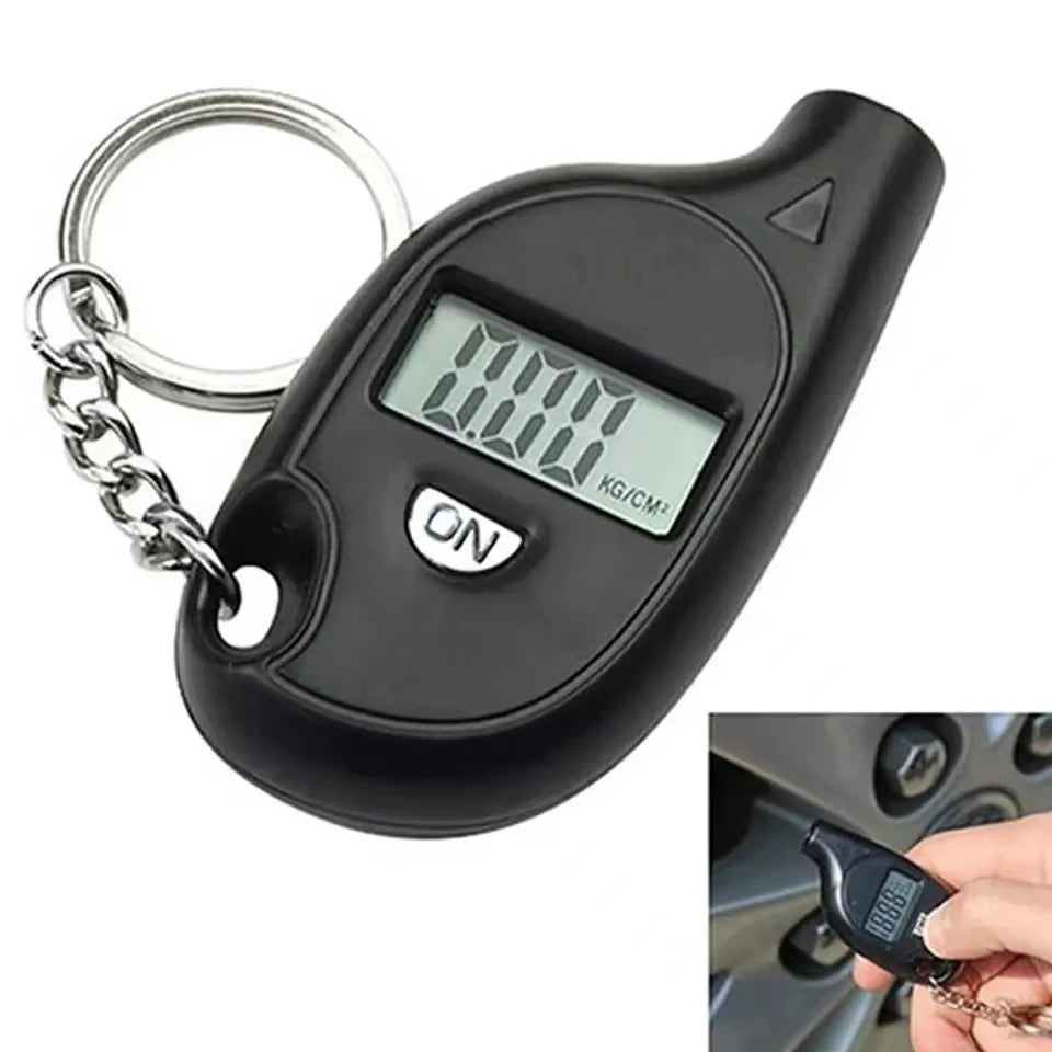 Digital Tire Pressure Gauge with LCD Display – Car &amp; Motorcycle Air Pressure Tester Meter