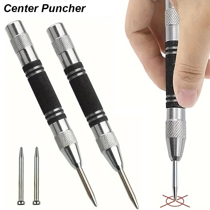 Automatic Center Punch — Spring-Loaded Heavy-Duty Kerner &amp; Drill