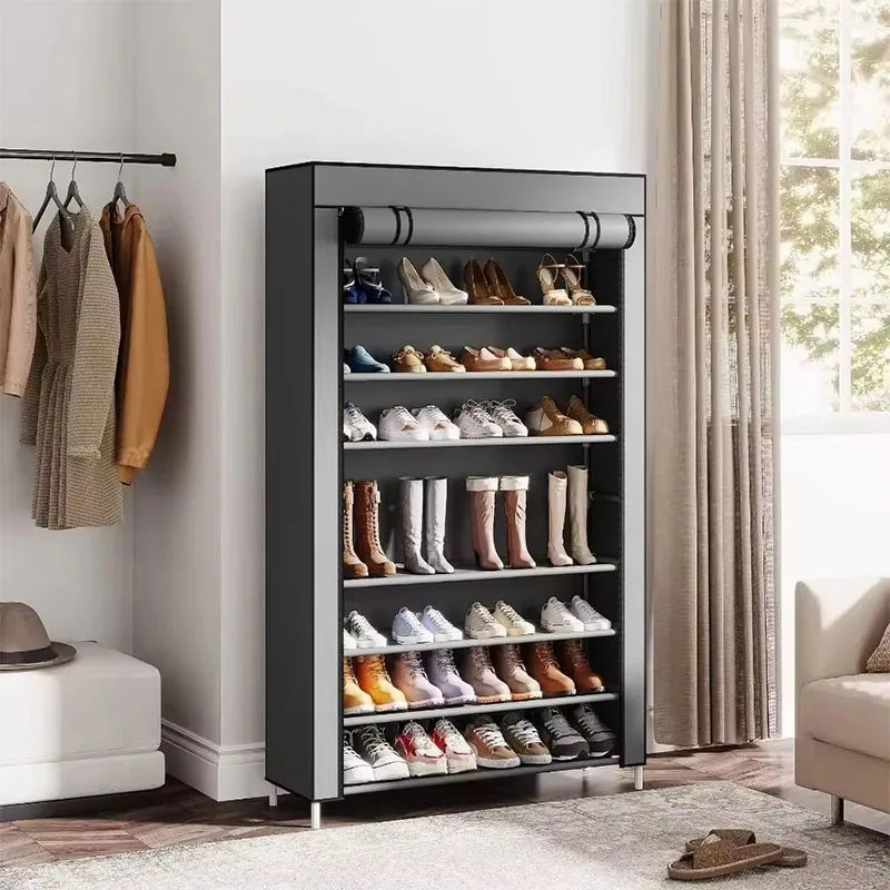 Over-the-Door Shoe Rack – Multi-Layer Dustproof Shoe Storage Cabinet