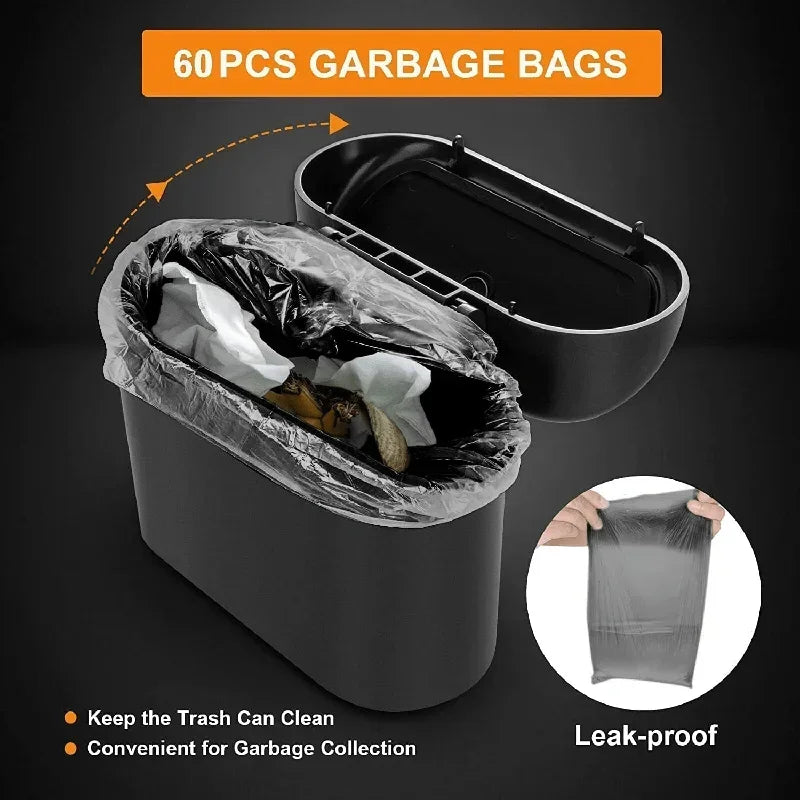 Car Trash Can with Lid – Leak-Proof Mini Car Garbage Bin