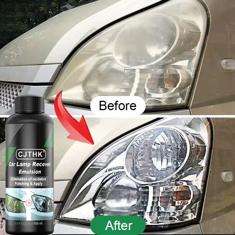 Car Headlight Restoration &amp; Polishing Kit – Scratch Remover, Oxidation Cleaner &amp; Maintenance Liquid