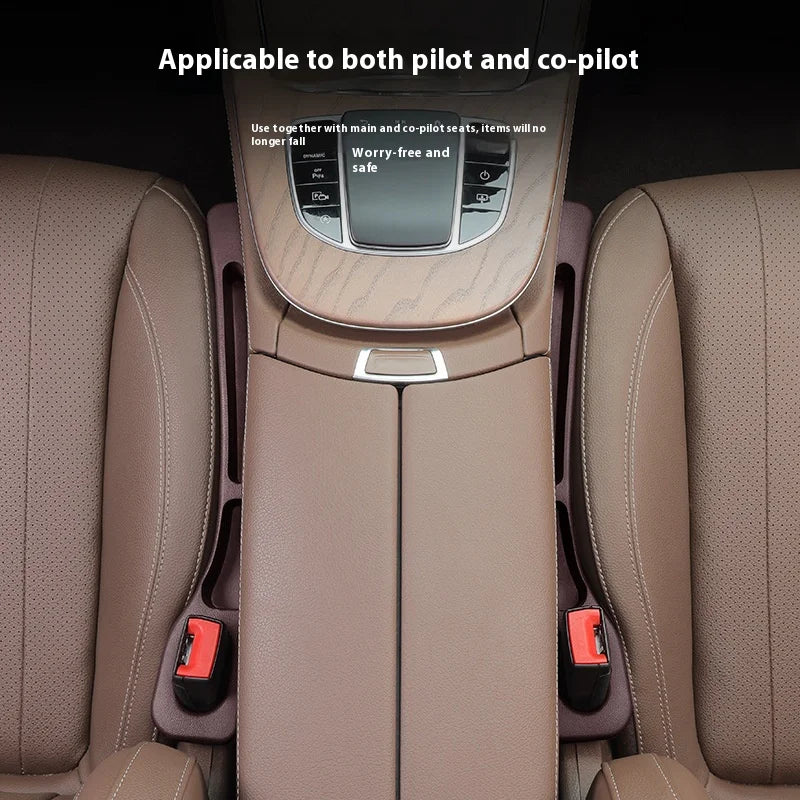 Car Seat Gap Filler &amp; Organizer – Anti-Leak Strip with Multi-Functional Storage Box