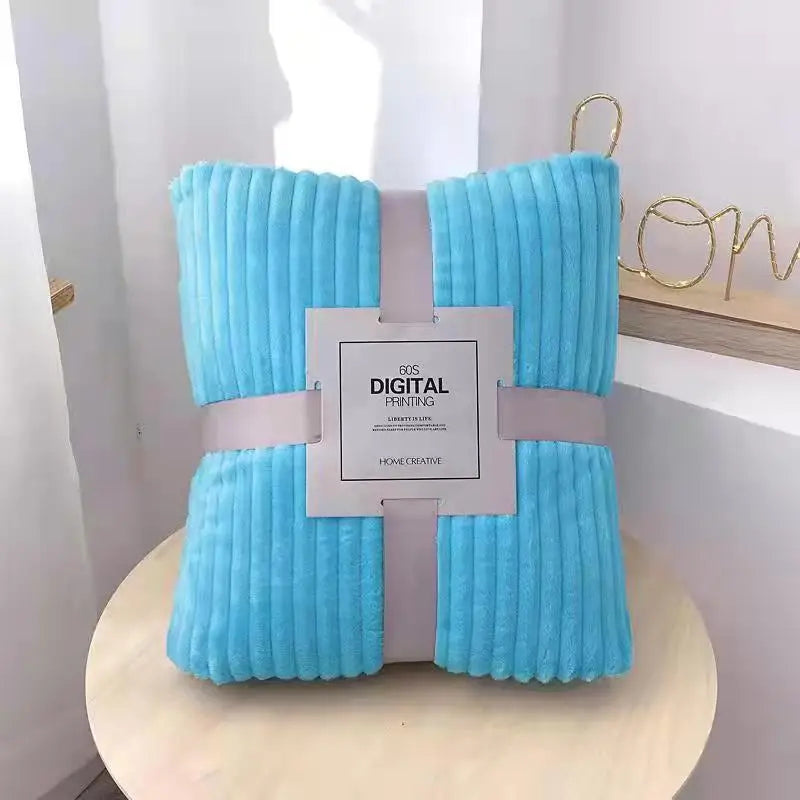 70x100cm Ultra-Soft Milk Velvet Blanket - Cozy Coral Fleece for Dorms, Sofas, Naps & Air-Conditioned Rooms