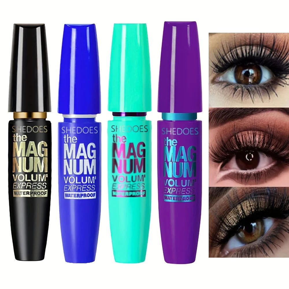 4D Black Mascara – Thickening, Lengthening & Curling Formula – Smudge-Proof Liquid Fiber Mascara for Fuller, Longer Lashes – Waterproof Eye Makeup – 10g Full Size