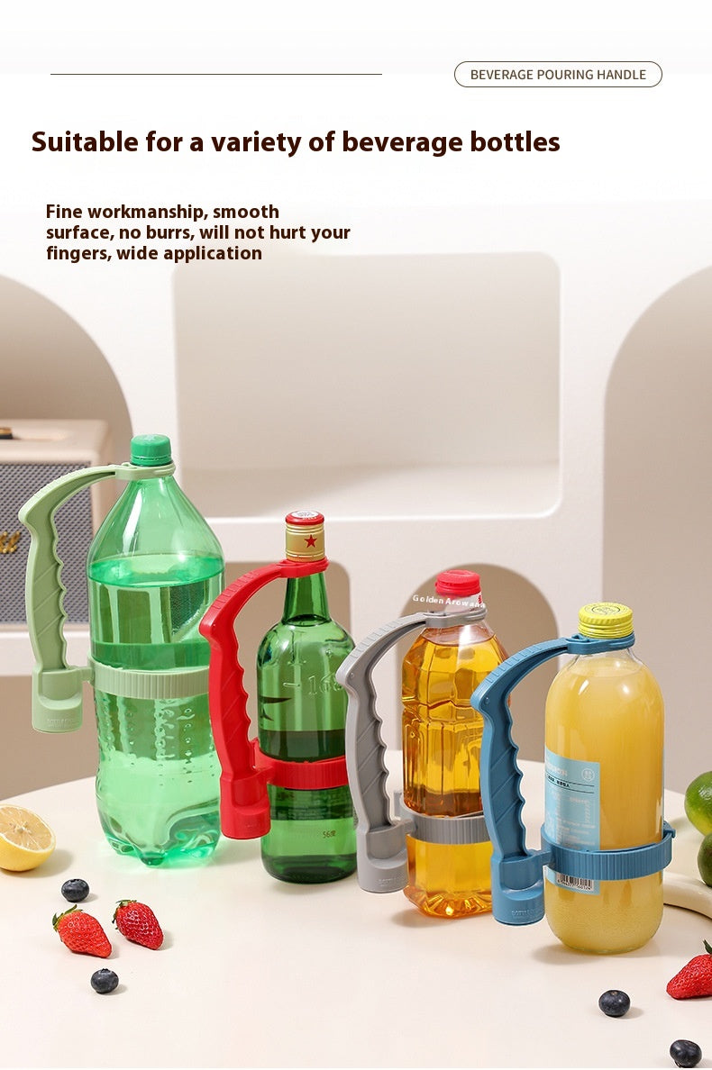 Beverage Bottle Handle Holder – Adjustable Pouring Organizer